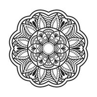 conception de mandala floral avec motif ornemental vecteur