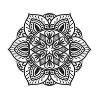 conception de mandala floral avec motif ornemental vecteur