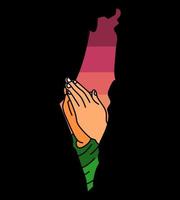 vecteur d'illustration de prier pour la palestine parfait pour l'impression, etc.