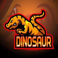 conception de mascotte de logo dino esport vecteur