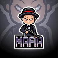 conception de mascotte de logo mafia esport vecteur