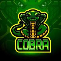 conception de mascotte de logo cobra esport vecteur