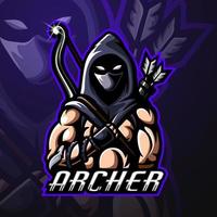 création de logo esport sport mascotte archer vecteur