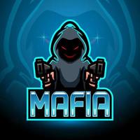 conception de mascotte de logo mafia esport vecteur