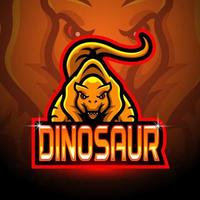 conception de mascotte de logo dino esport vecteur