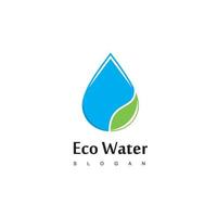 modèle de logo d'eau écologique vecteur