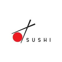 modèle de conception de logo de sushi vecteur