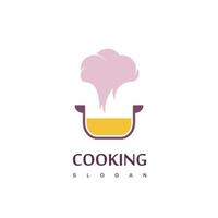 vecteur de conception de logo de cuisine