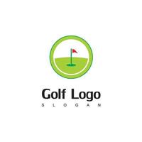 modèle de conception de logo de golf vecteur