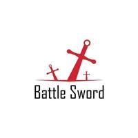 modèle de logo d'épée vecteur