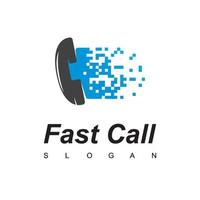 appel rapide, concept de logo de service client vecteur