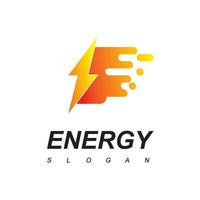 modèle de logo d'énergie, icône de boulon vecteur