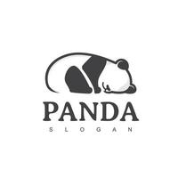 modèle de conception de logo ours panda. icône d'animal de logo de panda. vecteur