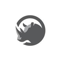 modèle de logo de rhinocéros vecteur