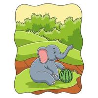 éléphant coloriage page illustration vecteur