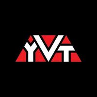 création de logo de lettre triangle yvt avec forme de triangle. monogramme de conception de logo triangle yvt. modèle de logo vectoriel triangle yvt avec couleur rouge. logo triangulaire yvt logo simple, élégant et luxueux. yvt