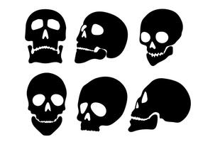 Vecteurs de silhouette de crâne