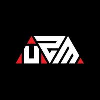 création de logo de lettre triangle uzm avec forme de triangle. monogramme de conception de logo triangle uzm. modèle de logo vectoriel triangle uzm avec couleur rouge. logo triangulaire uzm logo simple, élégant et luxueux. ouzm