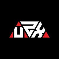 création de logo de lettre triangle uzx avec forme de triangle. monogramme de conception de logo triangle uzx. modèle de logo vectoriel triangle uzx avec couleur rouge. logo triangulaire uzx logo simple, élégant et luxueux. uzx