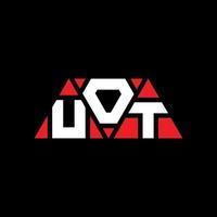 création de logo de lettre triangle uot avec forme de triangle. monogramme de conception de logo triangle uot. modèle de logo vectoriel triangle uot avec couleur rouge. uot logo triangulaire logo simple, élégant et luxueux. pas