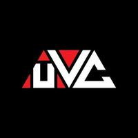 création de logo de lettre triangle uvc avec forme de triangle. monogramme de conception de logo triangle uvc. modèle de logo vectoriel triangle uvc avec couleur rouge. logo triangulaire uvc logo simple, élégant et luxueux. UVc