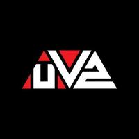 création de logo de lettre triangle uvz avec forme de triangle. monogramme de conception de logo triangle uvz. modèle de logo vectoriel triangle uvz avec couleur rouge. logo triangulaire uvz logo simple, élégant et luxueux. uvz