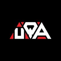 création de logo de lettre triangle uqa avec forme de triangle. monogramme de conception de logo triangle uqa. modèle de logo vectoriel triangle uqa avec couleur rouge. logo triangulaire uqa logo simple, élégant et luxueux. uqa
