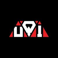 création de logo de lettre triangle uqi avec forme de triangle. monogramme de conception de logo triangle uqi. modèle de logo vectoriel triangle uqi avec couleur rouge. logo triangulaire uqi logo simple, élégant et luxueux. uqi