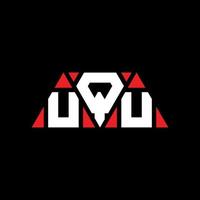 création de logo de lettre triangle uqu avec forme de triangle. monogramme de conception de logo triangle uqu. modèle de logo vectoriel triangle uqu avec couleur rouge. logo triangulaire uqu logo simple, élégant et luxueux. uqu