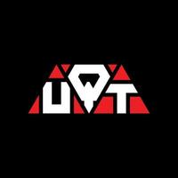 création de logo de lettre triangle uqt avec forme de triangle. monogramme de conception de logo triangle uqt. modèle de logo vectoriel triangle uqt avec couleur rouge. logo triangulaire uqt logo simple, élégant et luxueux. uqt