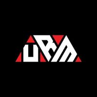 création de logo de lettre triangle urm avec forme de triangle. monogramme de conception de logo triangle urm. modèle de logo vectoriel triangle urm avec couleur rouge. logo triangulaire urm logo simple, élégant et luxueux. urm