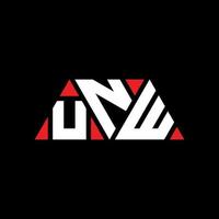 création de logo de lettre triangle unw avec forme de triangle. monogramme de conception de logo triangle unw. modèle de logo vectoriel triangle unw avec couleur rouge. unw logo triangulaire logo simple, élégant et luxueux. unw