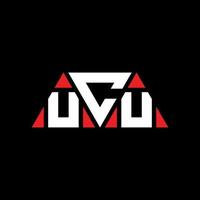 création de logo de lettre triangle ucu avec forme de triangle. monogramme de conception de logo triangle ucu. modèle de logo vectoriel triangle ucu avec couleur rouge. logo triangulaire ucu logo simple, élégant et luxueux. ucu