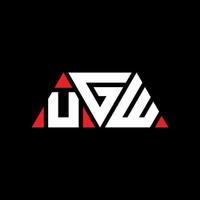 création de logo de lettre triangle ugw avec forme de triangle. monogramme de conception de logo triangle ugw. modèle de logo vectoriel triangle ugw avec couleur rouge. logo triangulaire ugw logo simple, élégant et luxueux. oh