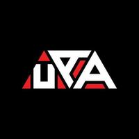 création de logo de lettre triangle uaa avec forme de triangle. monogramme de conception de logo triangle uaa. modèle de logo vectoriel triangle uaa avec couleur rouge. logo triangulaire uaa logo simple, élégant et luxueux. uaa