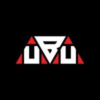 création de logo de lettre triangle ubu avec forme de triangle. monogramme de conception de logo triangle ubu. modèle de logo vectoriel triangle ubu avec couleur rouge. logo triangulaire ubu logo simple, élégant et luxueux. ubu