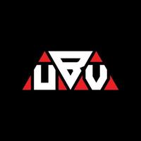 création de logo de lettre triangle ubv avec forme de triangle. monogramme de conception de logo triangle ubv. modèle de logo vectoriel triangle ubv avec couleur rouge. logo triangulaire ubv logo simple, élégant et luxueux. ubv