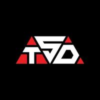 création de logo de lettre triangle tsd avec forme de triangle. monogramme de conception de logo triangle tsd. modèle de logo vectoriel triangle tsd avec couleur rouge. logo triangulaire tsd logo simple, élégant et luxueux. tsd