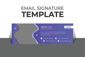 entreprise organique professionnelle et conception de vecteur de modèle de signature d'e-mail d'entreprise et mise en page moderne et minimale.