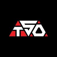 création de logo de lettre triangle tso avec forme de triangle. monogramme de conception de logo triangle tso. modèle de logo vectoriel triangle tso avec couleur rouge. logo triangulaire tso logo simple, élégant et luxueux. tso