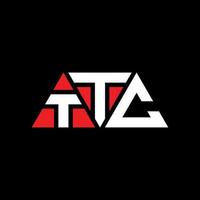 création de logo de lettre triangle ttc avec forme de triangle. monogramme de conception de logo triangle ttc. modèle de logo vectoriel triangle ttc avec couleur rouge. logo triangulaire ttc logo simple, élégant et luxueux. ttc