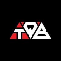 création de logo de lettre triangle tqb avec forme de triangle. monogramme de conception de logo triangle tqb. modèle de logo vectoriel triangle tqb avec couleur rouge. logo triangulaire tqb logo simple, élégant et luxueux. tqb