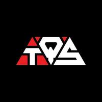 création de logo de lettre triangle tqs avec forme de triangle. monogramme de conception de logo triangle tqs. modèle de logo vectoriel triangle tqs avec couleur rouge. logo triangulaire tqs logo simple, élégant et luxueux. tqs
