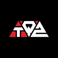 création de logo de lettre triangle tqz avec forme de triangle. monogramme de conception de logo triangle tqz. modèle de logo vectoriel triangle tqz avec couleur rouge. logo triangulaire tqz logo simple, élégant et luxueux. tqz