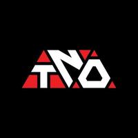 création de logo de lettre triangle tno avec forme de triangle. monogramme de conception de logo triangle tno. modèle de logo vectoriel triangle tno avec couleur rouge. tno logo triangulaire logo simple, élégant et luxueux. tnon