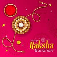 salutations du festival raksha bandhan illustration rakhi pour affiche de bannière de publication sur les médias sociaux vecteur