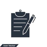 rapport icône logo illustration vectorielle. modèle de symbole d'audit et d'analyse pour la collection de conception graphique et web vecteur