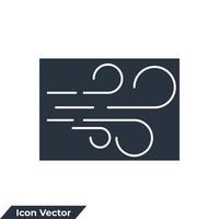 illustration vectorielle de vent icône logo. modèle de symbole de la nature du vent pour la collection de conception graphique et web vecteur