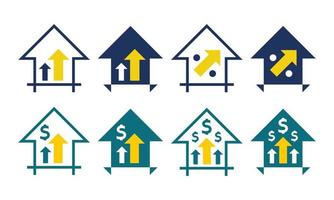 prix de l'immobilier croissance icône image vectorielle vecteur