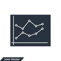 graphique linéaire icône logo illustration vectorielle. modèle de symbole de diagramme pour la collection de conception graphique et web vecteur